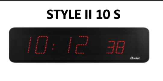 RELOJ LED ROJOS HH:MM 10cm :SS 7cm STYLE II 10S NTP POE