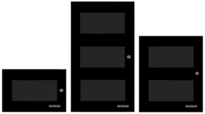 CAJA NEGRA P/ ANUNCIADOR SERIE 1000 HASTA 8 MODULOS