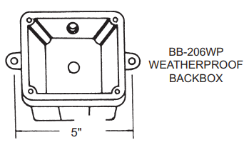 CAJA PARA EXTERIOR SIRENA BL-6A, BL-6B, BL-10A & BL-10B
