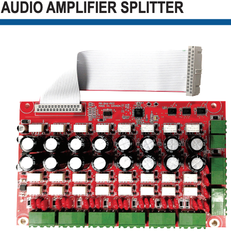 SPLITER P/ AMPLIFICADOR QX-MINI Y AUDMAX (2 ENTRADAS X 8 SALIDAS)