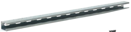 Wall mounting rail / for 30L to 180L cyl. x 1 /  L = 645 mm