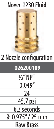 Nozzle 14lb  / brass / 1/2