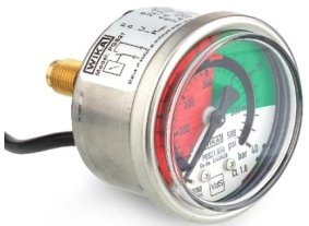 Pressure Gauge - FK 5-1-12 / P. switch NO 46 Bar / M10x1 / Rear / Scale 0-100 Bar / 2 wires connecti