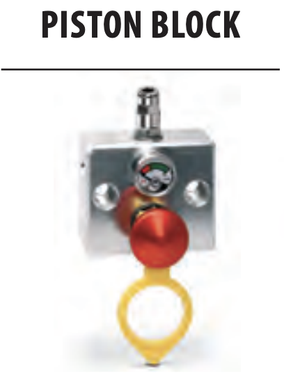 End of line / manual actuator piston block / Quick connection
