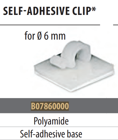 Self adhesive clip / Ø6