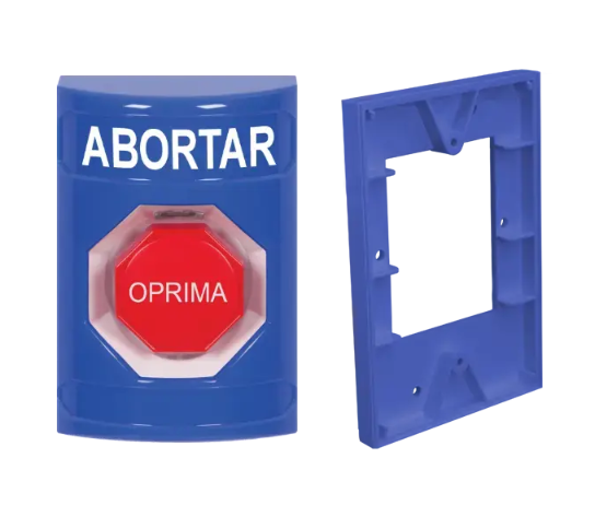 BOTÓN DE EMERGENCIA, COLOR AZUL