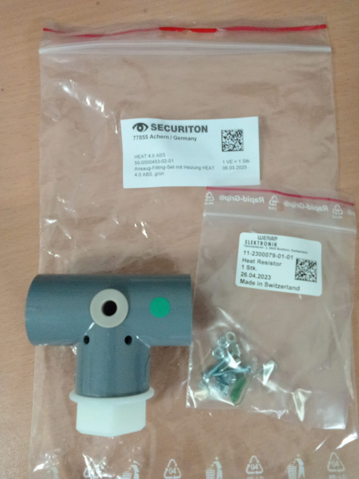 Sampling point with heating ABS (Set) Ø 4,0 mm black