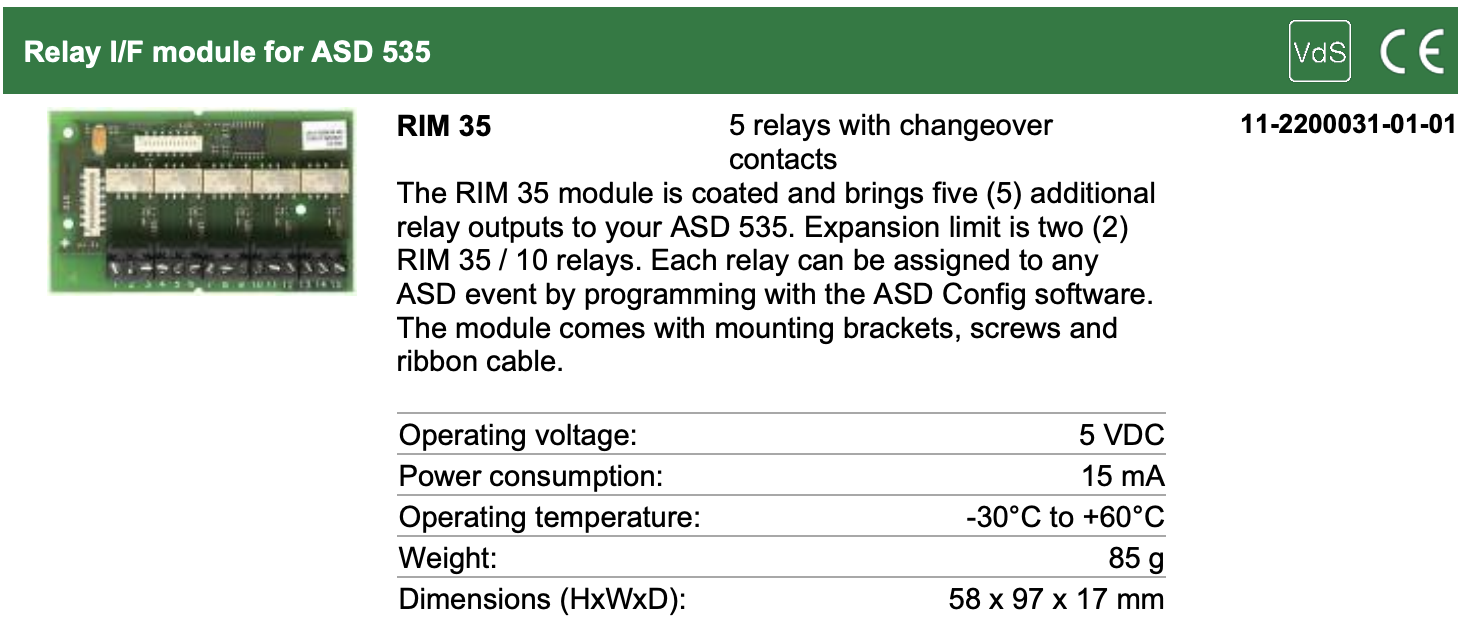 Relay I/F module for ASD 535