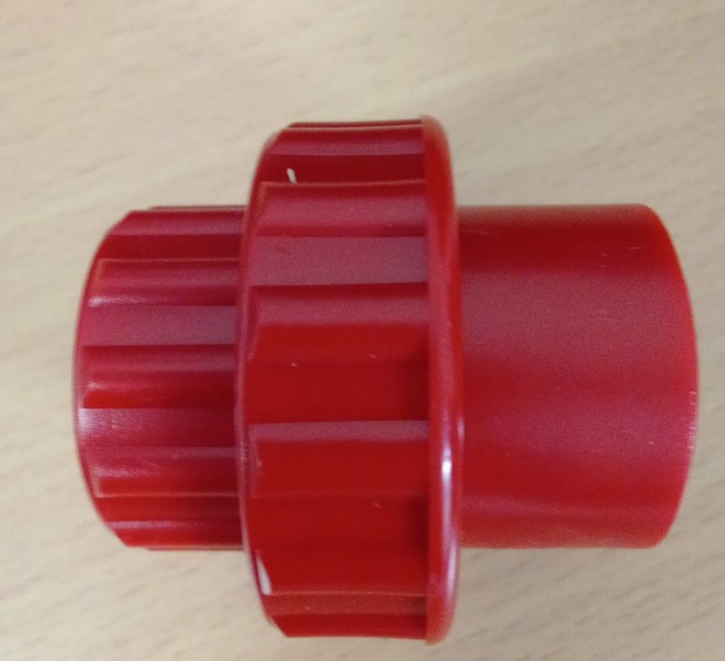 Screw-junction piece d=25mm, ABS red (10pcs)