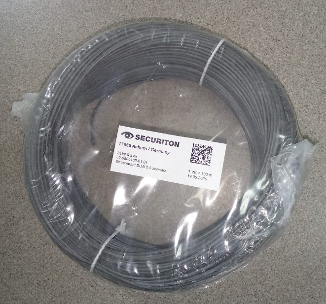 Silicon litz wire 0,5 mm2, black (roll with 100m)