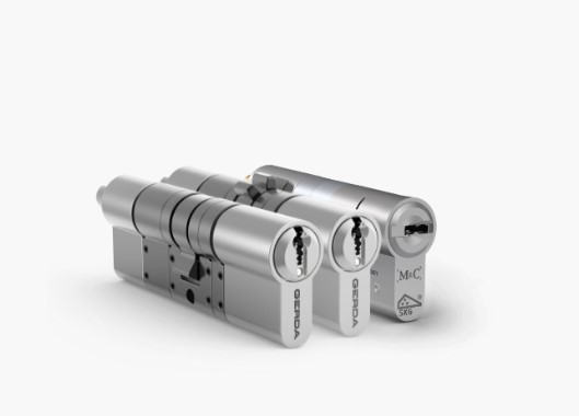 Cilindro modular leva GERDA SLR C 37-68 (llave) / 30-61 (tedee) Satin