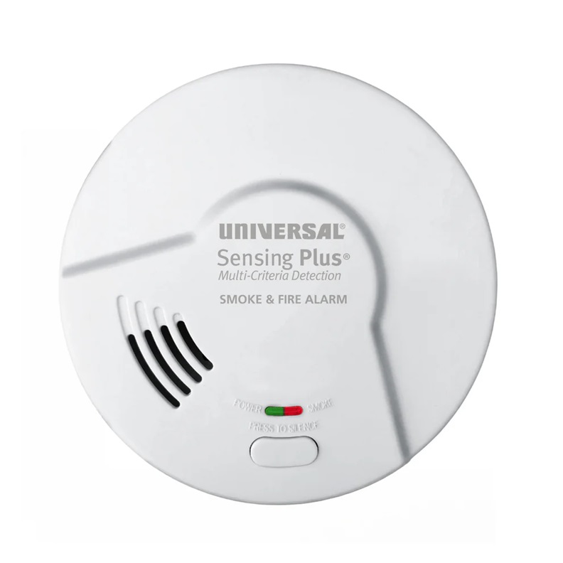 Multi Criteria Smoke & Fire Sensor with 10 Year Sealed Battery UL217 8th Edition