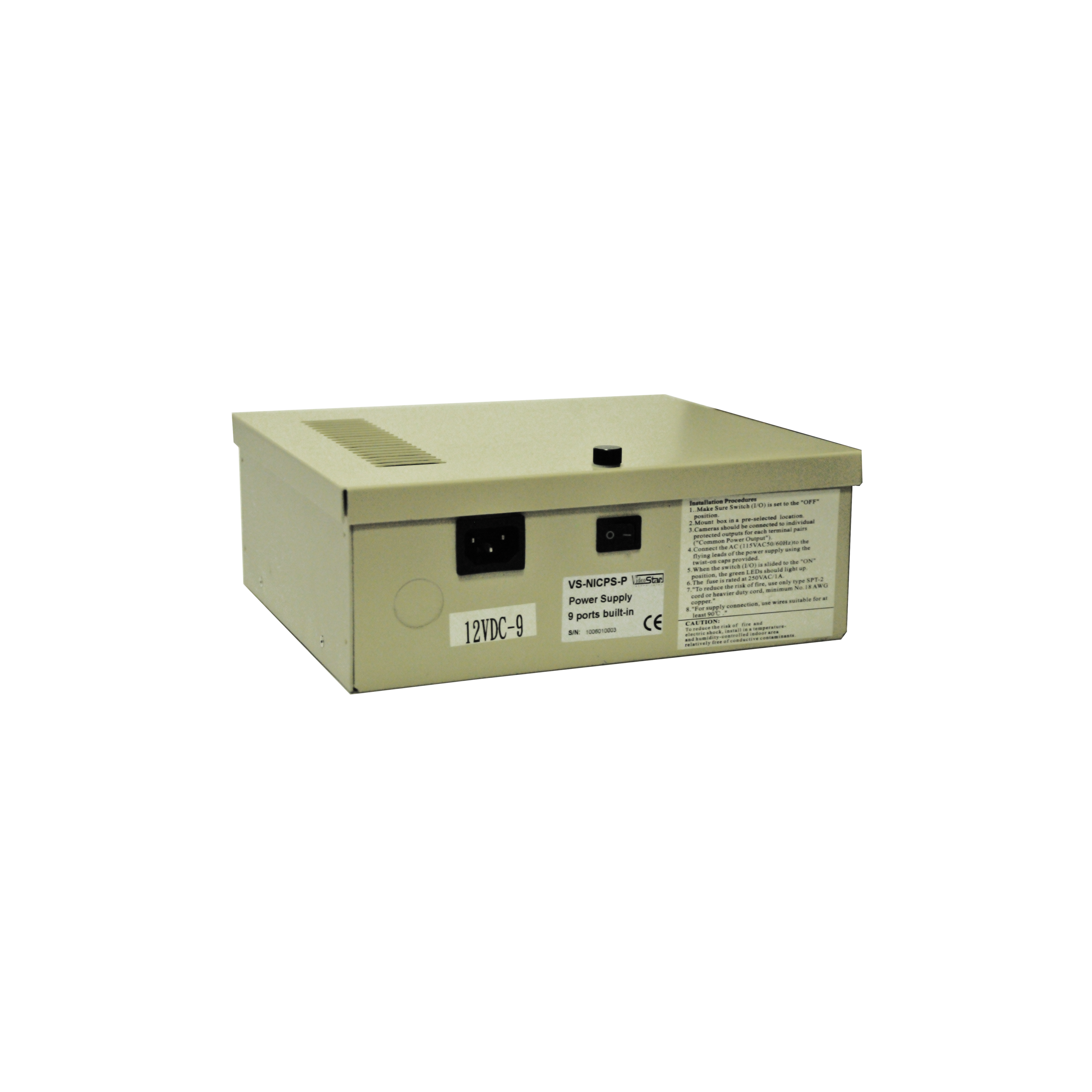 CCTV CAMERA POWER SUPPLY 9 PORT 12V 5AMP
